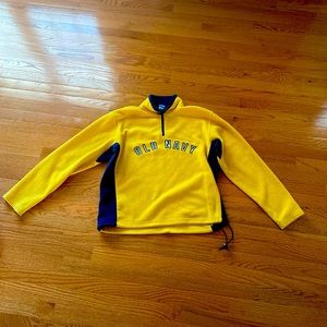Men’s Small Old Navy Yellow & Blue Quarter Zip Up
